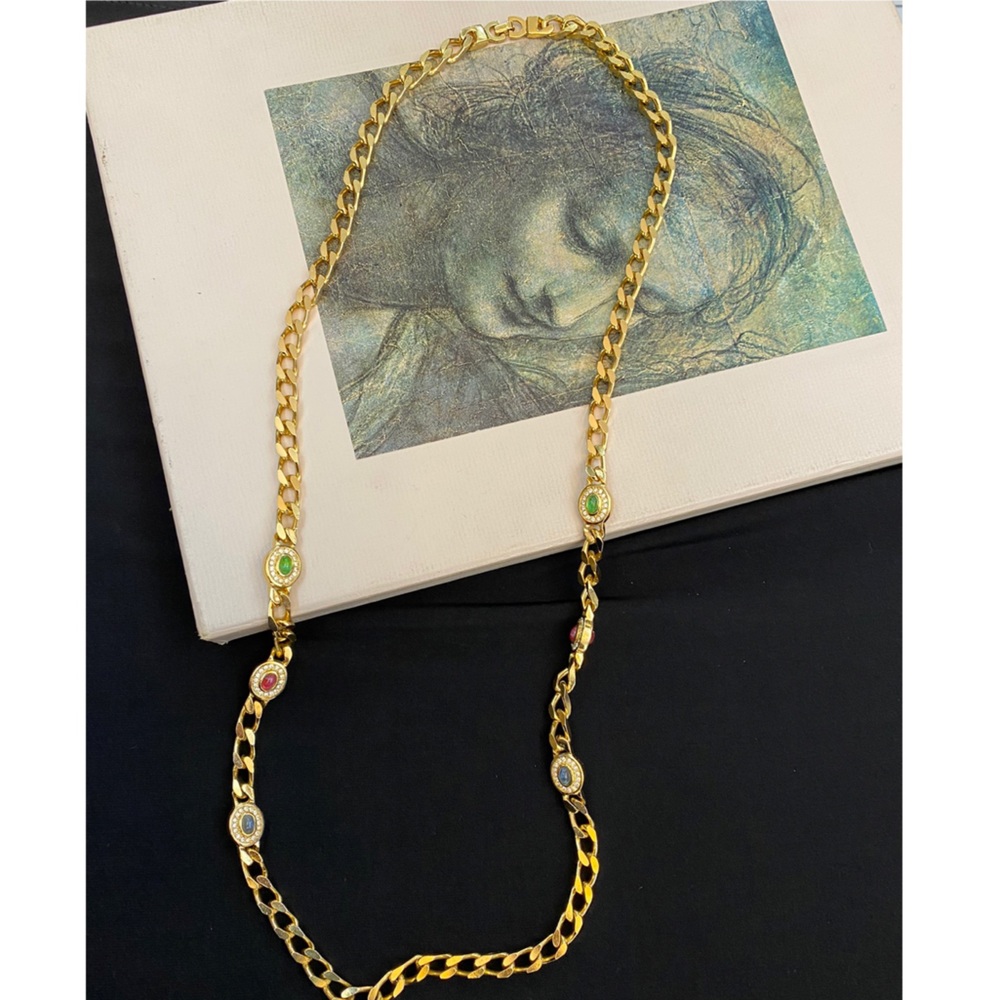 Vintage Christian Dior gemstone necklace